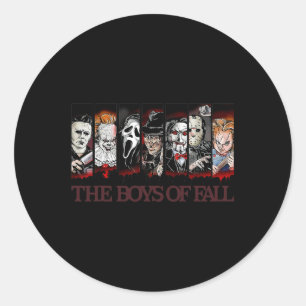 Sticker Rond Vintage film d'horreur d'Halloween-thanksgiving-