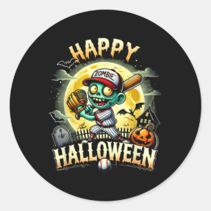 Sticker Rond Vintage Halloween Zombie Vendre Skeleton Lecteur