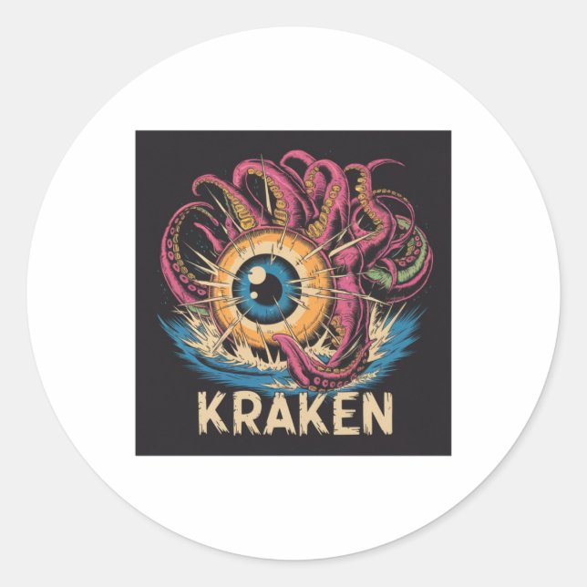 Sticker Rond Vintage Horror Sticker1  (Devant)