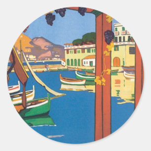 Sticker Rond Vintage La Côte D'azur
