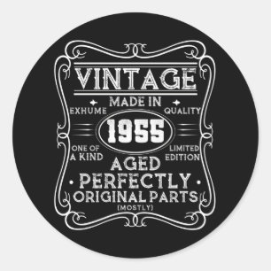 Sticker Rond Vintage Made In 1955