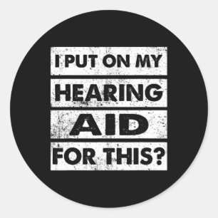 Sticker Rond Vintage Malentendant Malentendants Sensibilisation