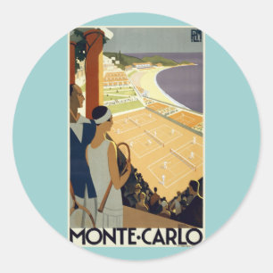 Sticker Rond Vintage Monte-Carlo Monaco