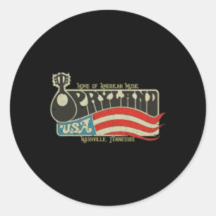 Sticker Rond Vintage Opryland USA 1972 Tennessee les années 70