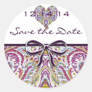 Sticker Rond Vintage Paisley