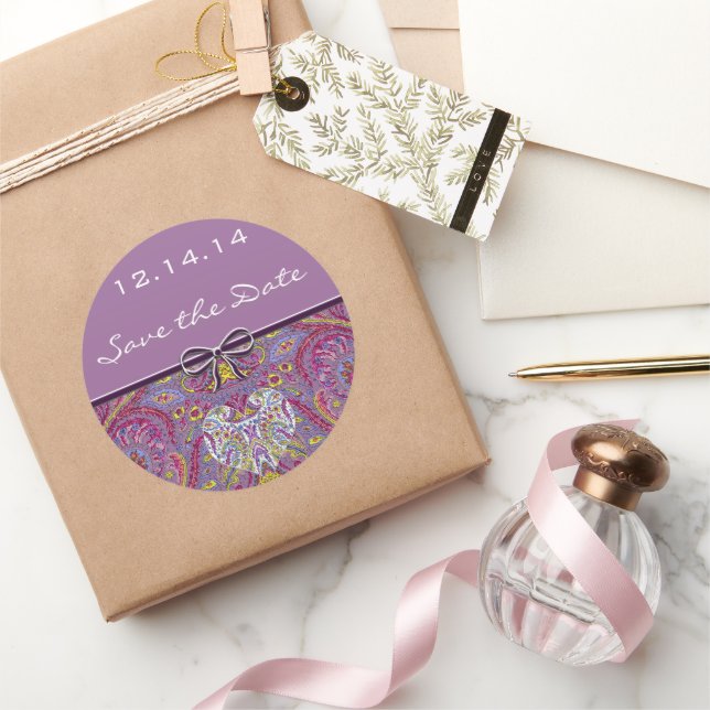 Sticker Rond Vintage Paisley (Cadeaux)