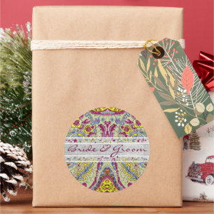 Sticker Rond Vintage Paisley