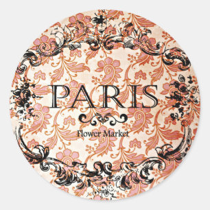 Sticker Rond Vintage Paris