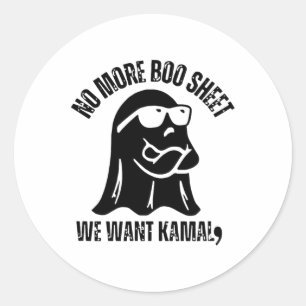 Sticker Rond Vintage Plus De Boo Sheet We Want Kamala Halloween