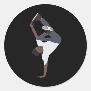 Sticker Rond Vintage Rap 80s 90s Hip hop Lover Urban Dance Danc
