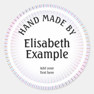 Sticker Rond Vintage RAYS couleur 1 + votre dossier. & Texte