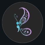 Sticker Rond Vintage Semicolon Butterfly Semi-Colon<br><div class="desc">Vintage Semicolon Butterfly Semi-Colon</div>