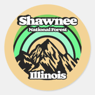 Sticker Rond Vintage Shawnee National Forest Illinois