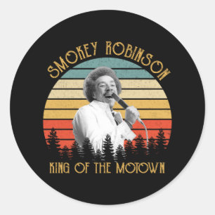 Sticker Rond Vintage Smokey Robinson Le Roi De Motown