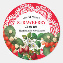 Vintage Strawberry Jam Label