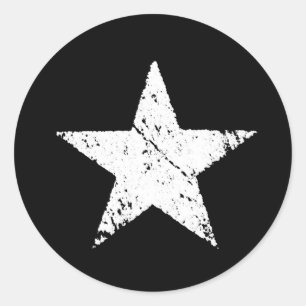 Sticker Rond vintage vieux symbole de l'armée de peinture rayée