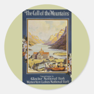 Sticker Rond Vintage voyage