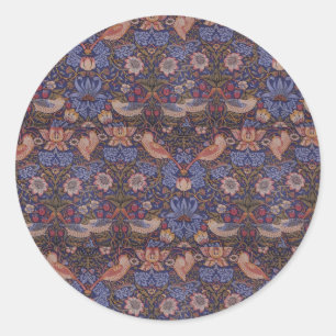 Sticker Rond Vintage William Morris Strawberry Thief