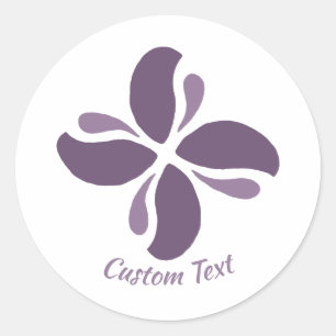 Sticker Rond Vintage Zen Echo Baiser Lilas