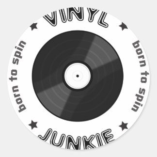 Sticker Rond Vinyl Junkie