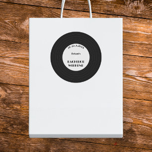 Sticker Rond Vinyl Record vintage Musique Black Bachelor Week-e