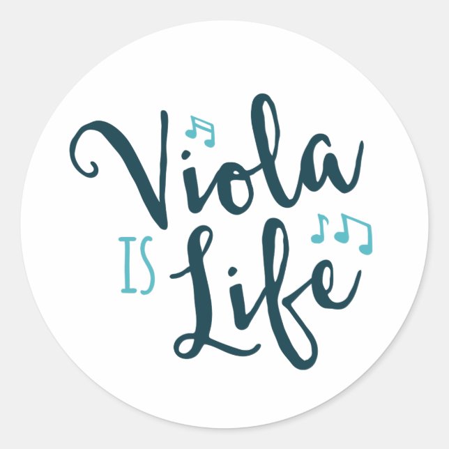 Sticker Rond Viola est la vie (Devant)
