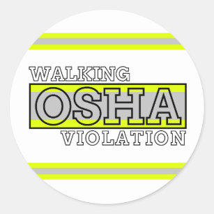 Sticker Rond Violation de Walking Osha