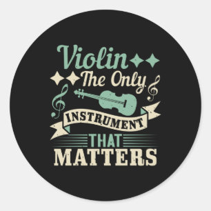 Sticker Rond Violer le seul instrument qui compte