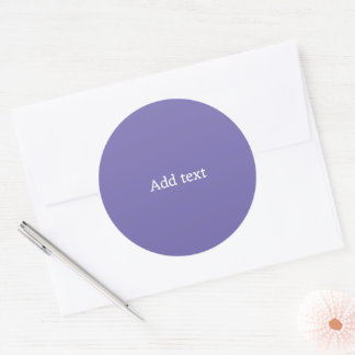 Sticker Rond Violet avec Modèle de texte blanc