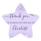 Violet confettis lavande merci coeur