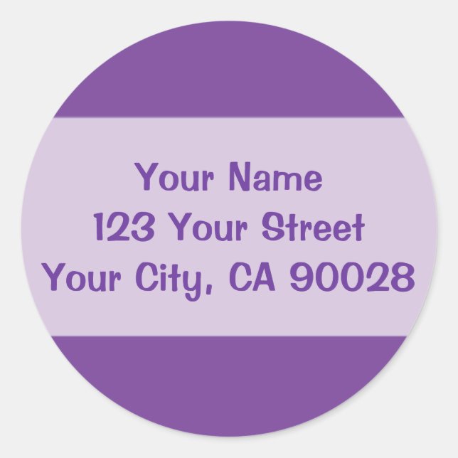 Sticker Rond violet foncé (Devant)