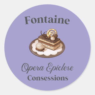 Sticker Rond Violet Genshin Impact Fontaine Popcorn Ballotin