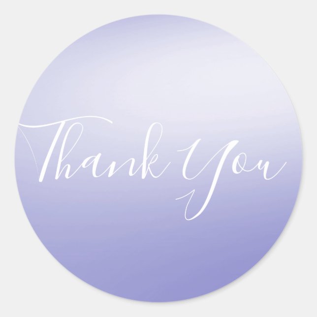Sticker Rond Violet Lavande Bleu Violet Clair Faveur de Fête Br (Devant)