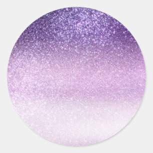 Sticker Rond Violet Lilac Pastel Purple ombre