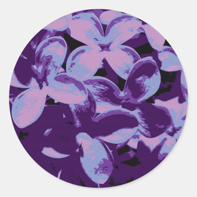Sticker Rond violet lililiaque (Devant)