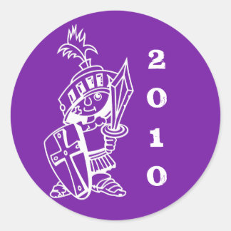 Sticker Rond violet, petit croisé 2010