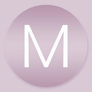 Sticker Rond Violet poussiéreux (couleur modifiable) Moderne Mi