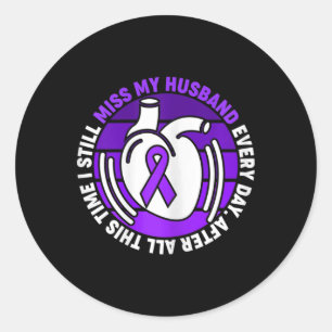 Sticker Rond Violet Ribbon Overdose Sensibilisation Miss Maître