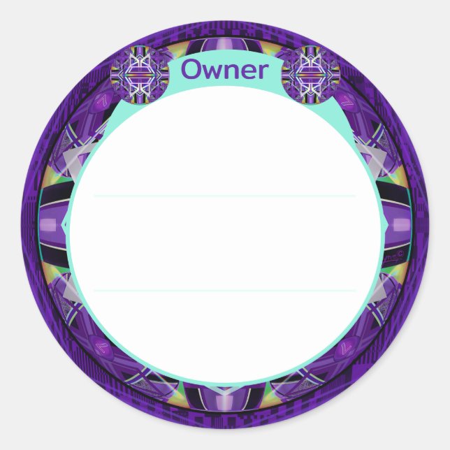Sticker Rond Violet W3 (Devant)