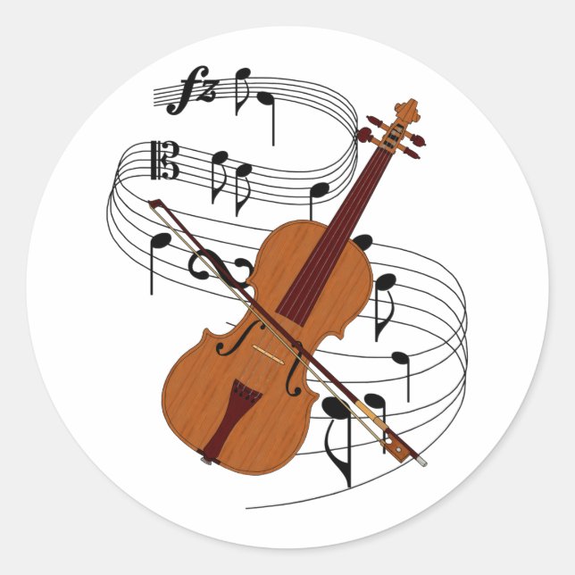 Sticker Rond Violon (Devant)