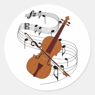 Sticker Rond Violon