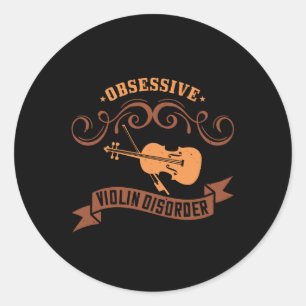 Sticker Rond Violon -
