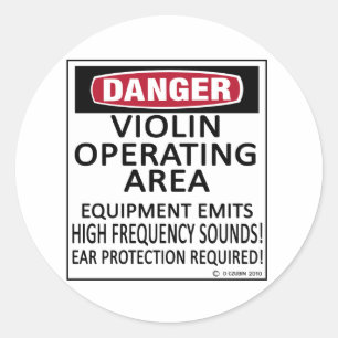 Sticker Rond Violon de la zone d'exploitation