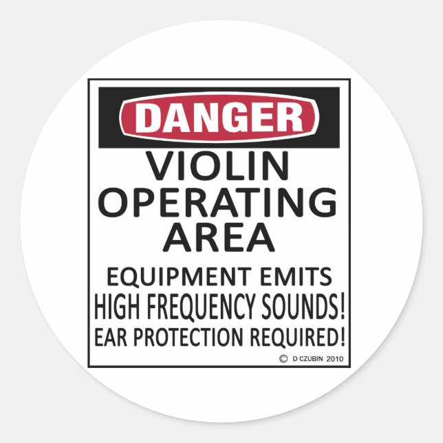 Sticker Rond Violon de la zone d'exploitation (Devant)