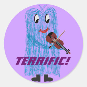 Sticker Rond Violon et alto - obtenez un sentiment brouillé