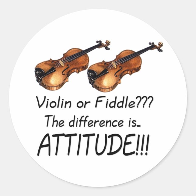 Sticker Rond Violon ou Fiddle ? ? ? (Devant)