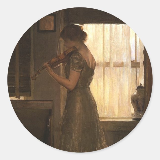 Sticker Rond Violoniste (Devant)
