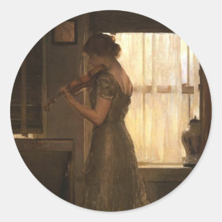 Sticker Rond Violoniste
