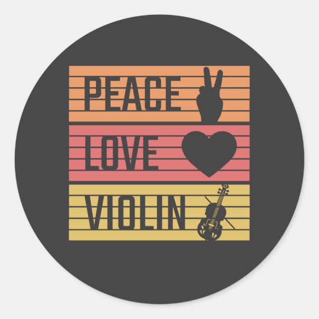 Sticker Rond Violoniste violon (Devant)