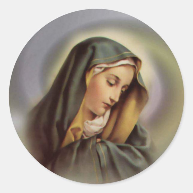 Sticker Rond Virgin Mary (Devant)
